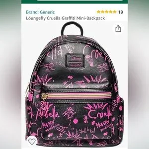 Loungefly | Bags | Nwt Loungefly Villains Cruella Graffiti  display picture 1
